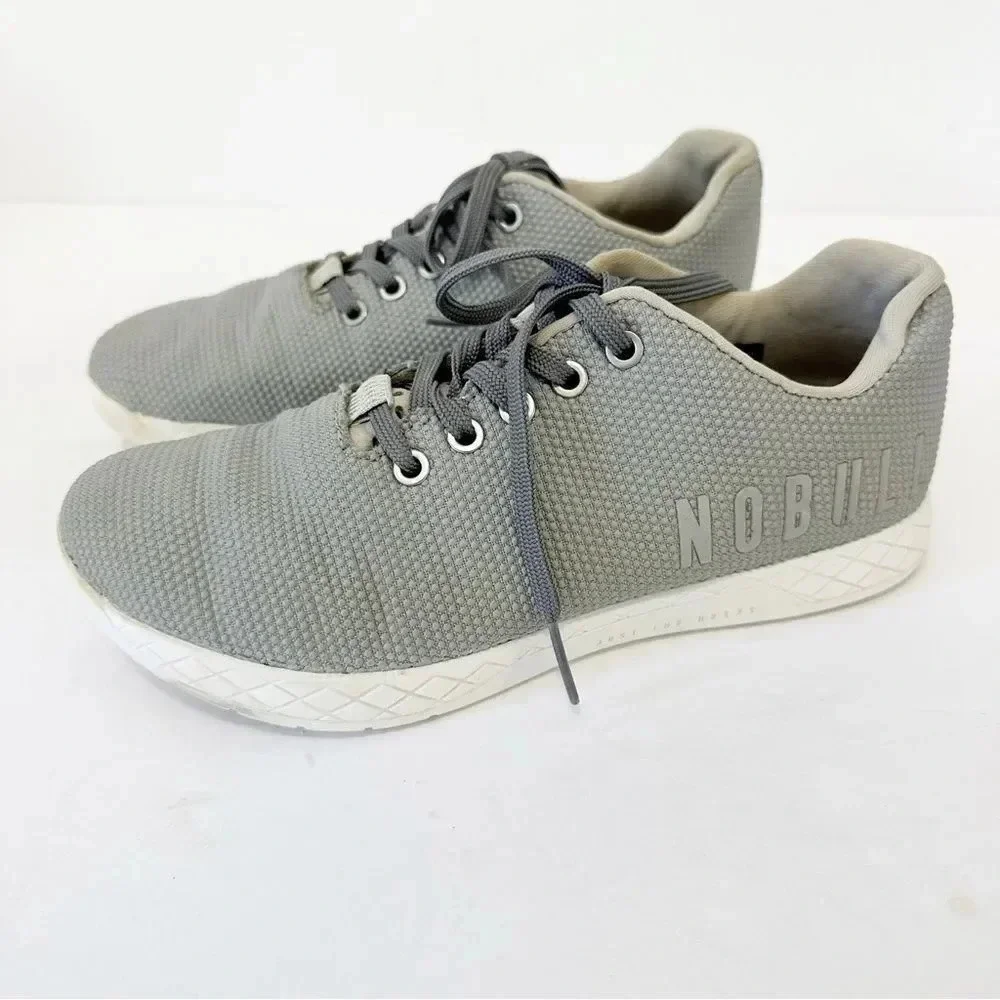 NOBULL Gray Superfabric Unisex Bodybuilding Trainers M 7 W 8.5 Crossfit‎